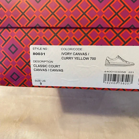 ✨NIB✨TORY BURCH CANVAS COURT SNEAKERS - Picture 7 of 7